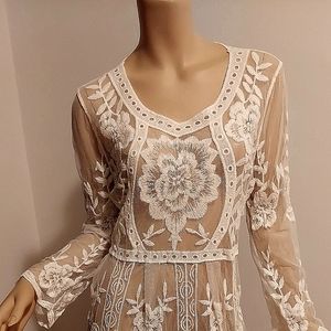 Vtg Layering all lace on Tulle dress